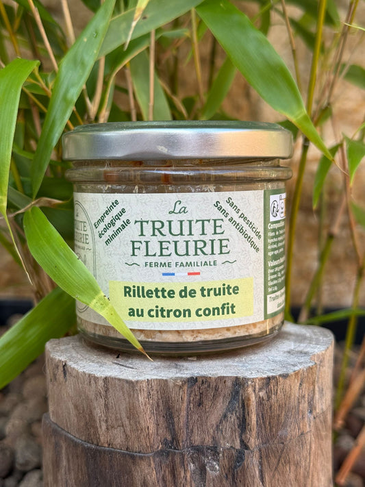 Rillette de truite (57%) au citron confit