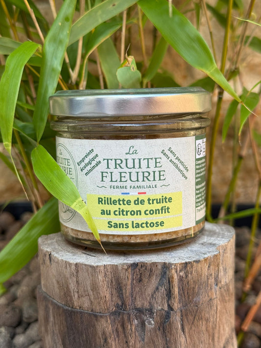 Rillette de truites SANS LACTOSE au citron confit