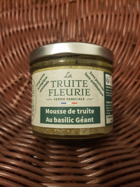 Mousse de truite (56%) au basilic géant