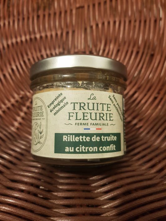 Rillette de truite (57%) au citron confit