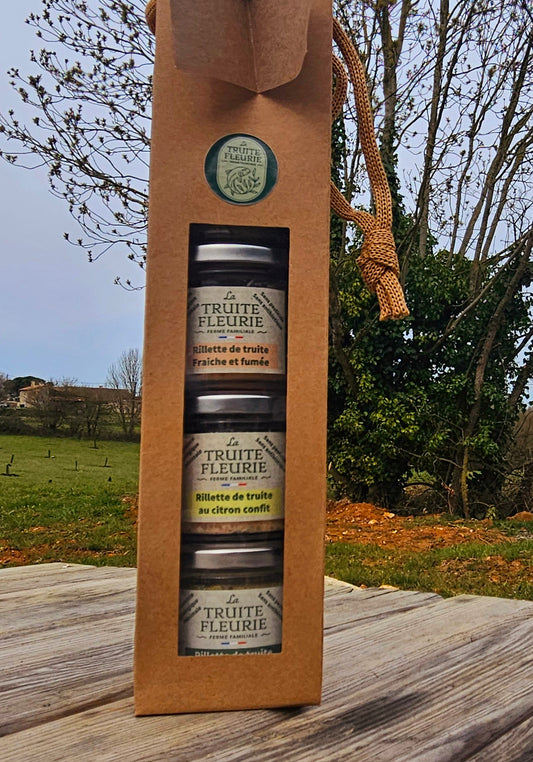 Sachet cadeau 4 rillettes de truite